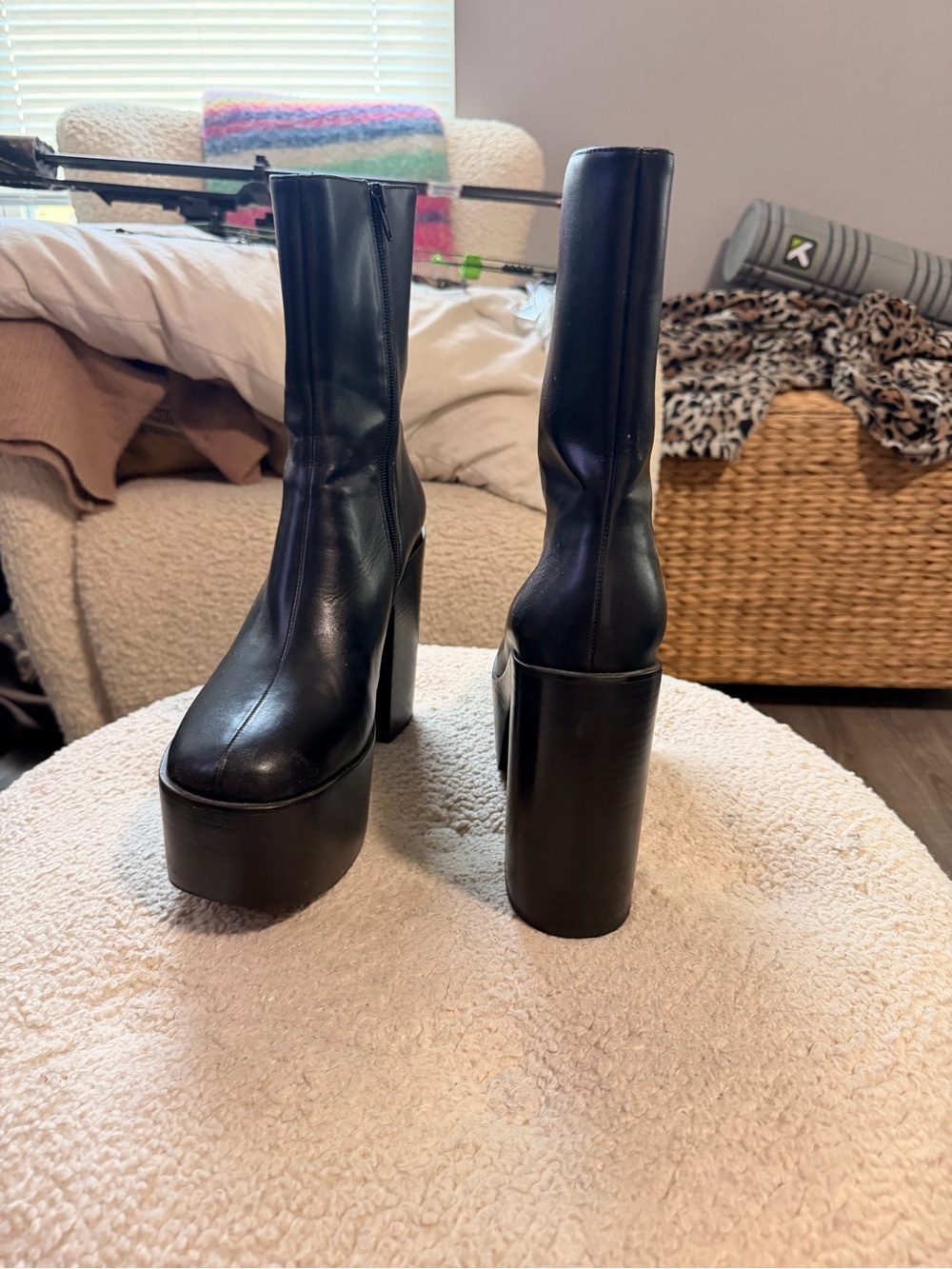 Black Platform High-Heel Ankle Boots - Jeffrey Campbell Boots